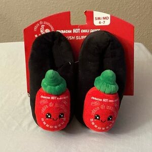Sriracha Hot Chili Sauce Plush Slippers